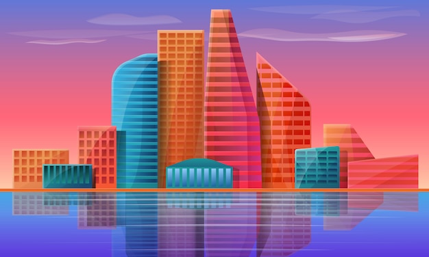 Вектор Панорама города, векторная иллюстрация