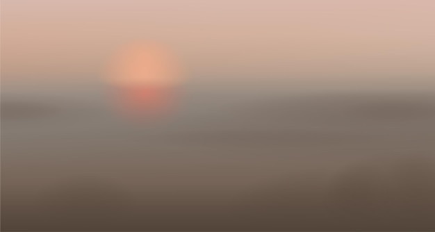 Вектор Панорама восхода солнца