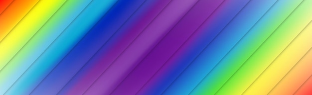 Panoramic abstract web background rainbow gradient vector