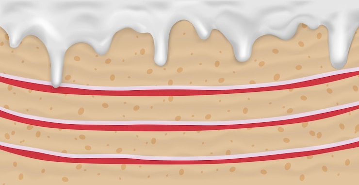 Vector panoramic background layer cake food texture vector