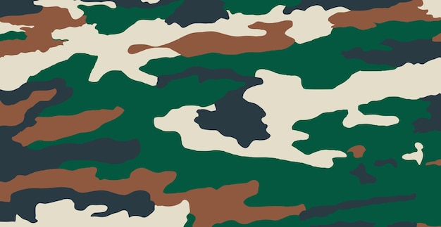 Panoramic background texture army khaki camouflage Vector