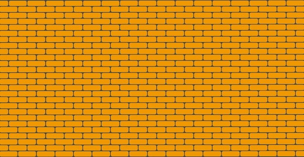 Panoramic background texture smooth orange brickwork Vector