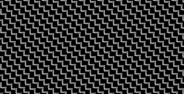 Panoramic black wicker background, repeating elements - Vector illustration