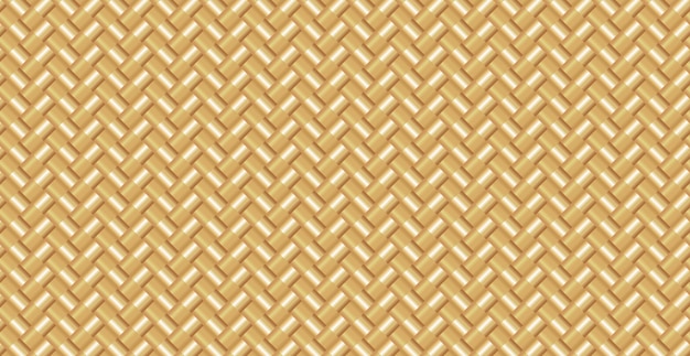 Vector panoramic golden gradient braided background, repeating elements - vector illustration