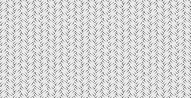 Panoramic gray wicker background, repeating elements - Vector illustration