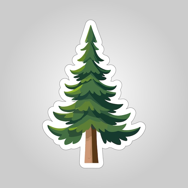 Panoramic pine tree sticker designs perfect for decorating your laptop or water bottle