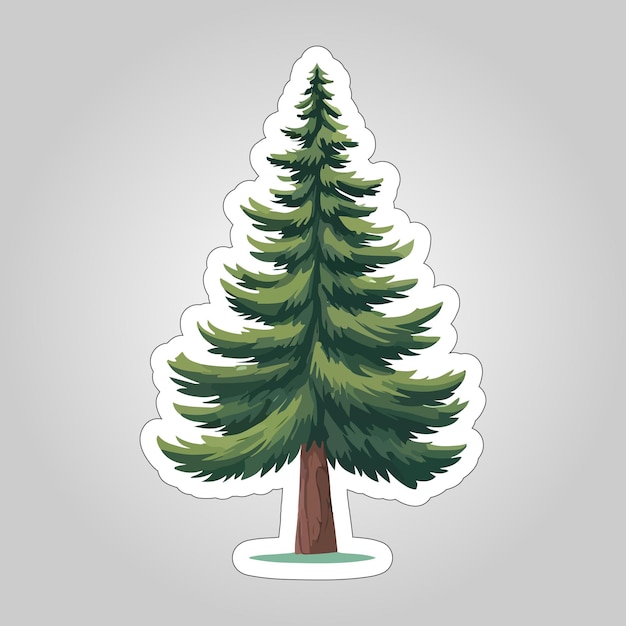 Panoramic pine tree sticker designs perfect for decorating your laptop or water bottle