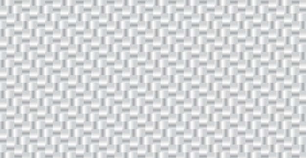 Панорамный серебряный градиентный металлический плетеный фон, повторяющиеся элементы - вектор