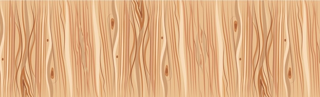 Vector panoramic texture of light wood with knots - vector illustration