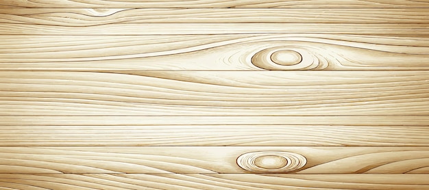 Panoramic texture of light wood with knots Vector