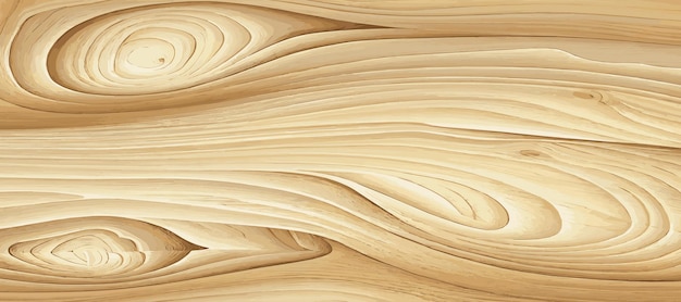 Panoramic texture of light wood with knots Vector