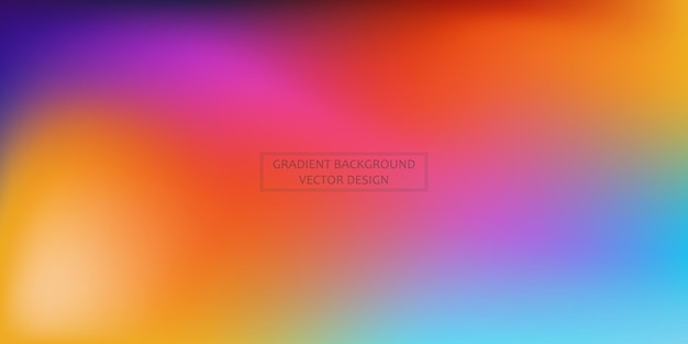 Panoramic web template multicolor gradient background stylish design element Vector