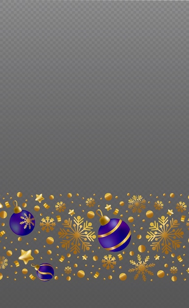 Panoramische feestelijke nieuwjaarskerstwebsjabloon voor ansichtkaartreclame zonder achtergrondvector