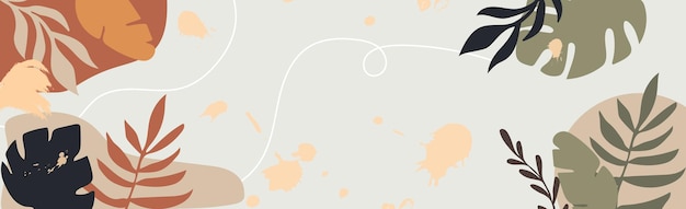 Panoramische kunst webachtergrond voor reclame, ansichtkaarten en design - Vector