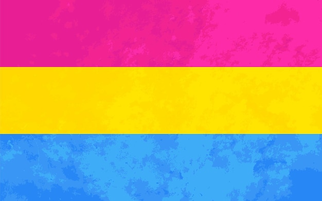 Pansexyal sign, pansexyal pride flag with texture