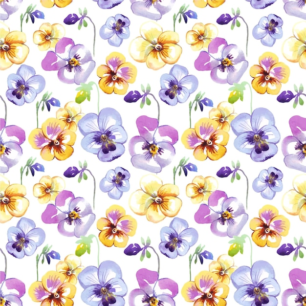 Pansy Seamless pattern