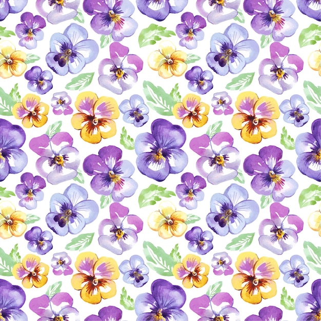 Pansy Seamless pattern