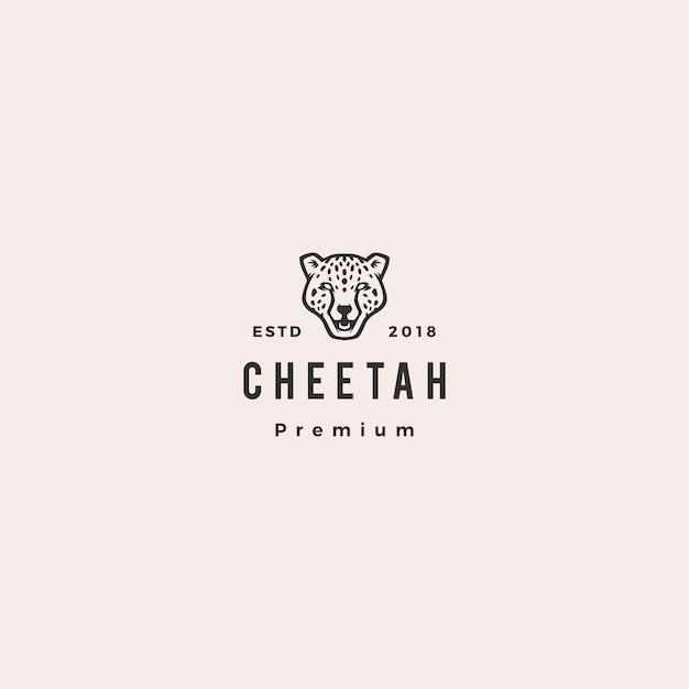 Panter cheetah hoofd logo vectorillustratie pictogram