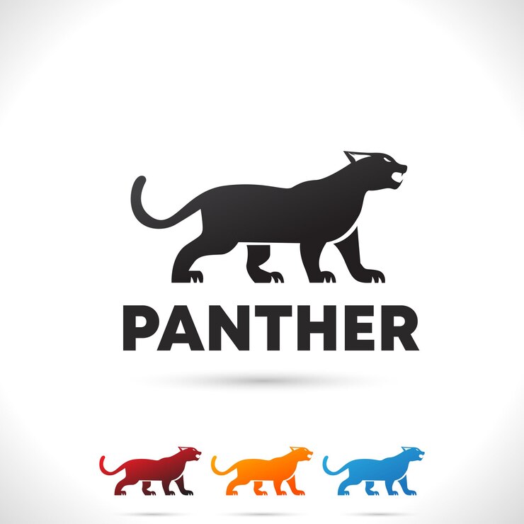 Vector panter logo ontwerp panter logo vector sjabloon
