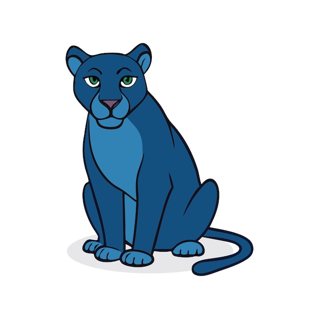 panther animal cartons isolated flat vector illustration