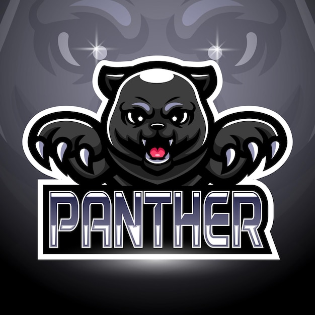 Panther esport logo mascot design