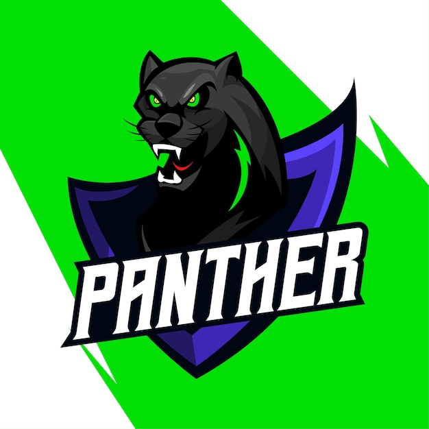 Panther esport mascot logo vector illustration