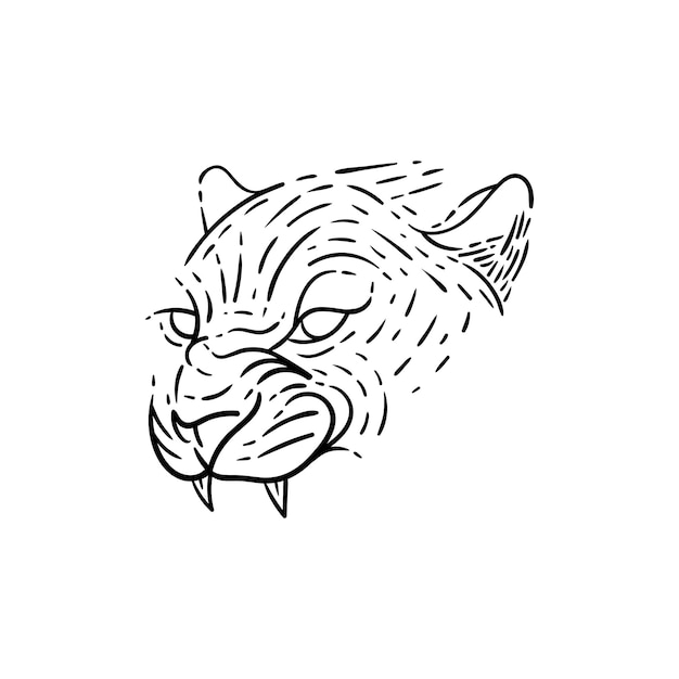 Panther Head Creative Vector Design