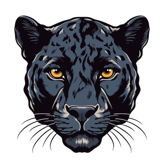 Panther head logo design Vector illustration