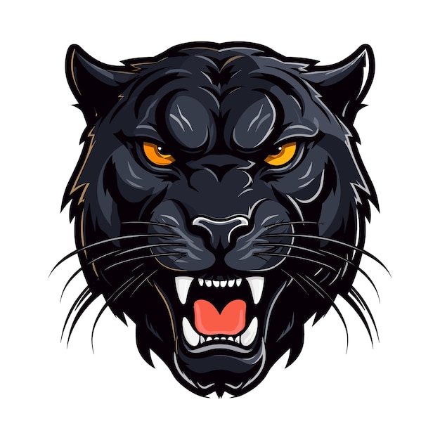 Vector panther head mascot logo vector design