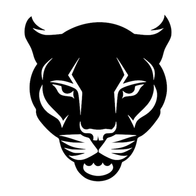 Vector panther head wild animal illustration for logo