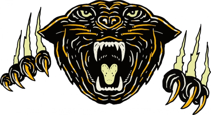Vector panther head 