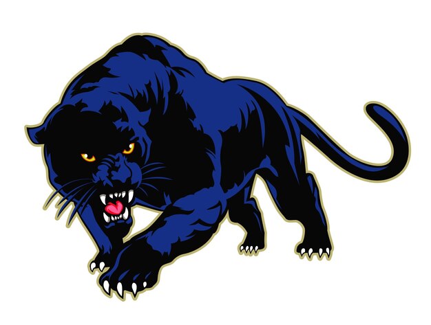 Vector panther illustration logo design