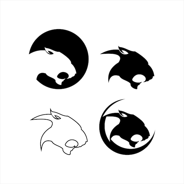 Vector panther logo design vector