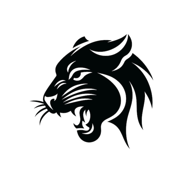 Panther logo silhouette icon Vector Illustration