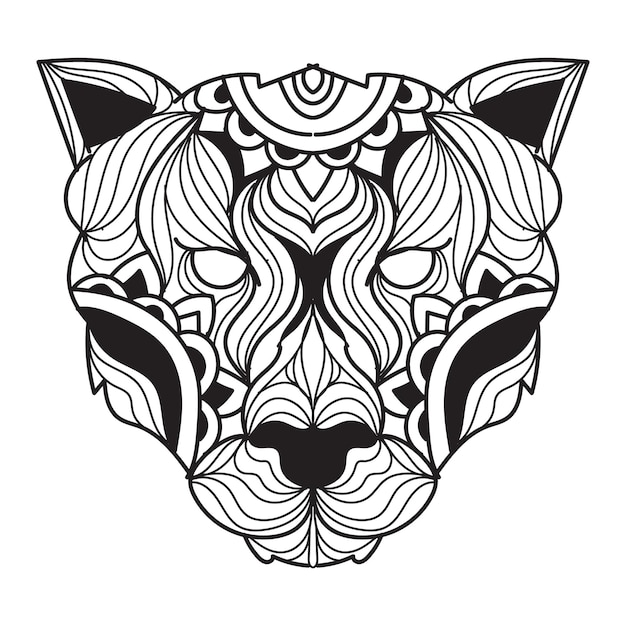 Panther mandala vector illustration