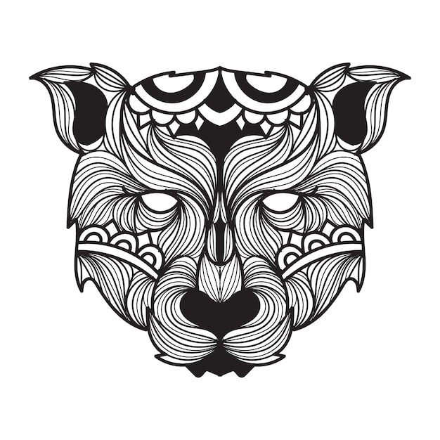panther mandala vector illustration