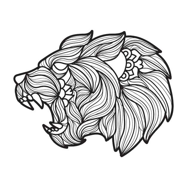 Vector panther mandala vector illustration