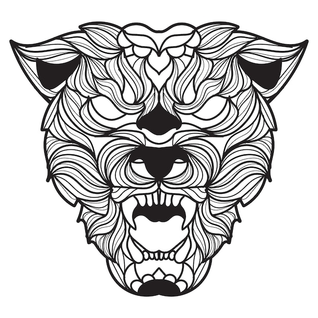 Panther mandala vector illustration