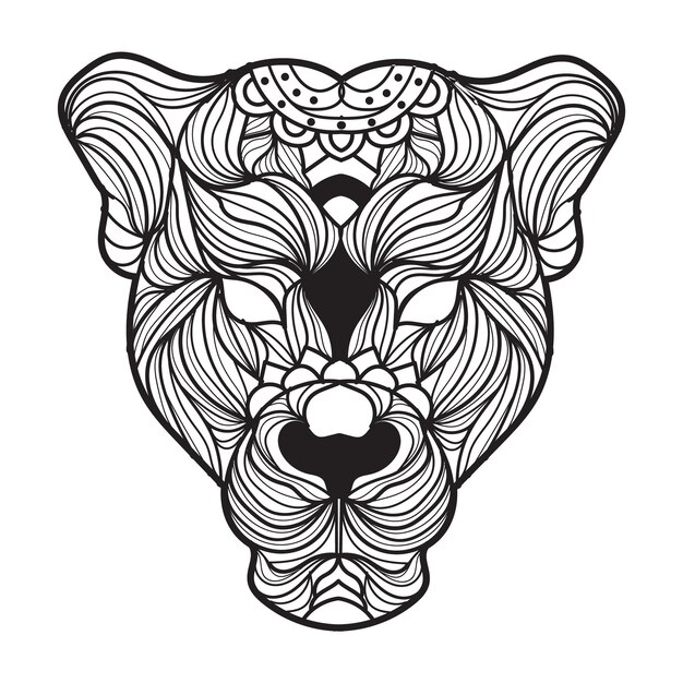 panther mandala vector illustration