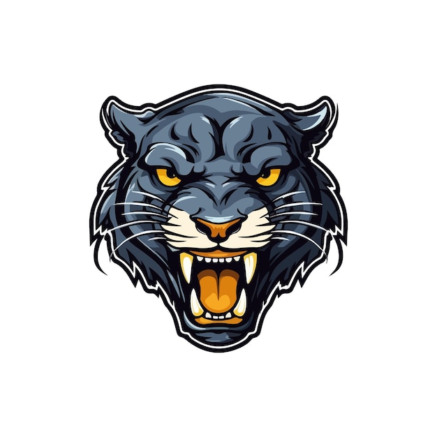 Panther Mascot Logo Design Panther Vector Illustration