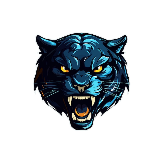 Маскот пантеры Векторная иллюстрация с изолированным фоном Современный спортивный логотип агрессивной пантеры