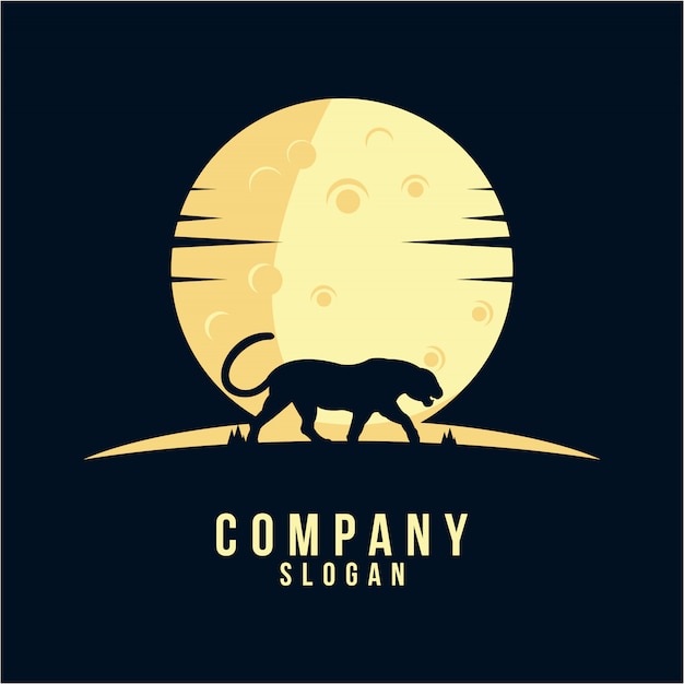 Vector panther silhouet logo ontwerp