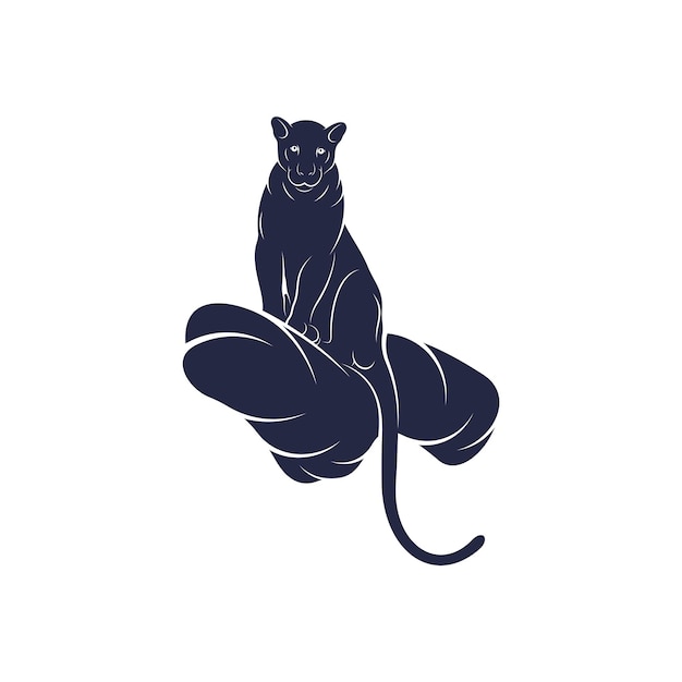 Дизайн векторной иллюстрации пантеры Дизайн логотипа пантеры Шаблон