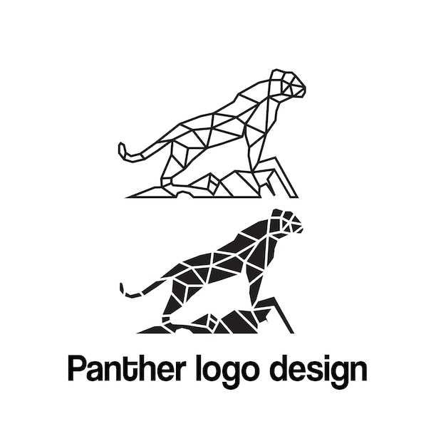 Panther vector logo ontwerp