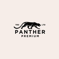 Panther vintage logo icon illustration