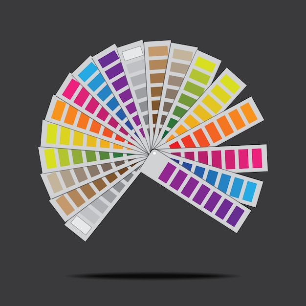 Illustrazione di pantone con uno sfondo grigio