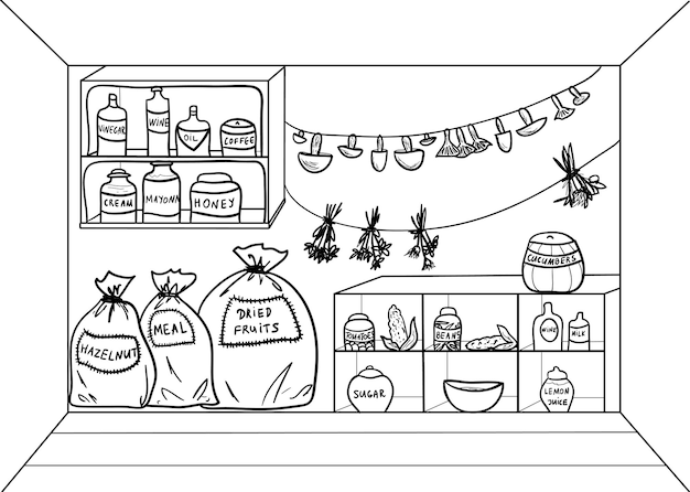 Pantry vectorillustratie