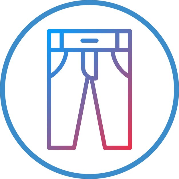 Vector pants icon style