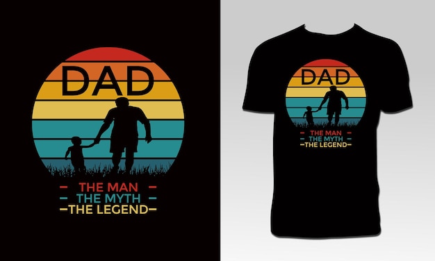 Papa de man de mythe de legende T-shirtontwerp