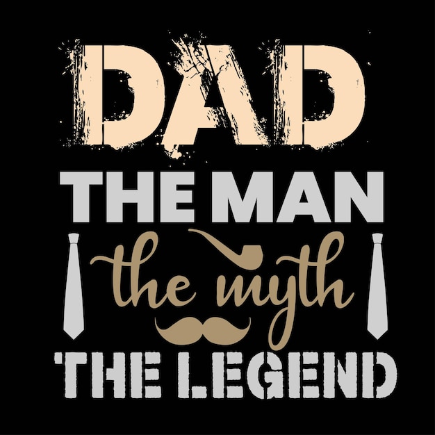 Vector papa de man de mythe de legende tshirt ontwerp